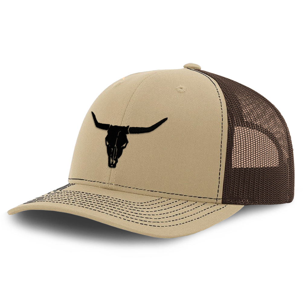 Richardson 112 Trucker Hat Cow Skull A Skulls Polyester Snapback
