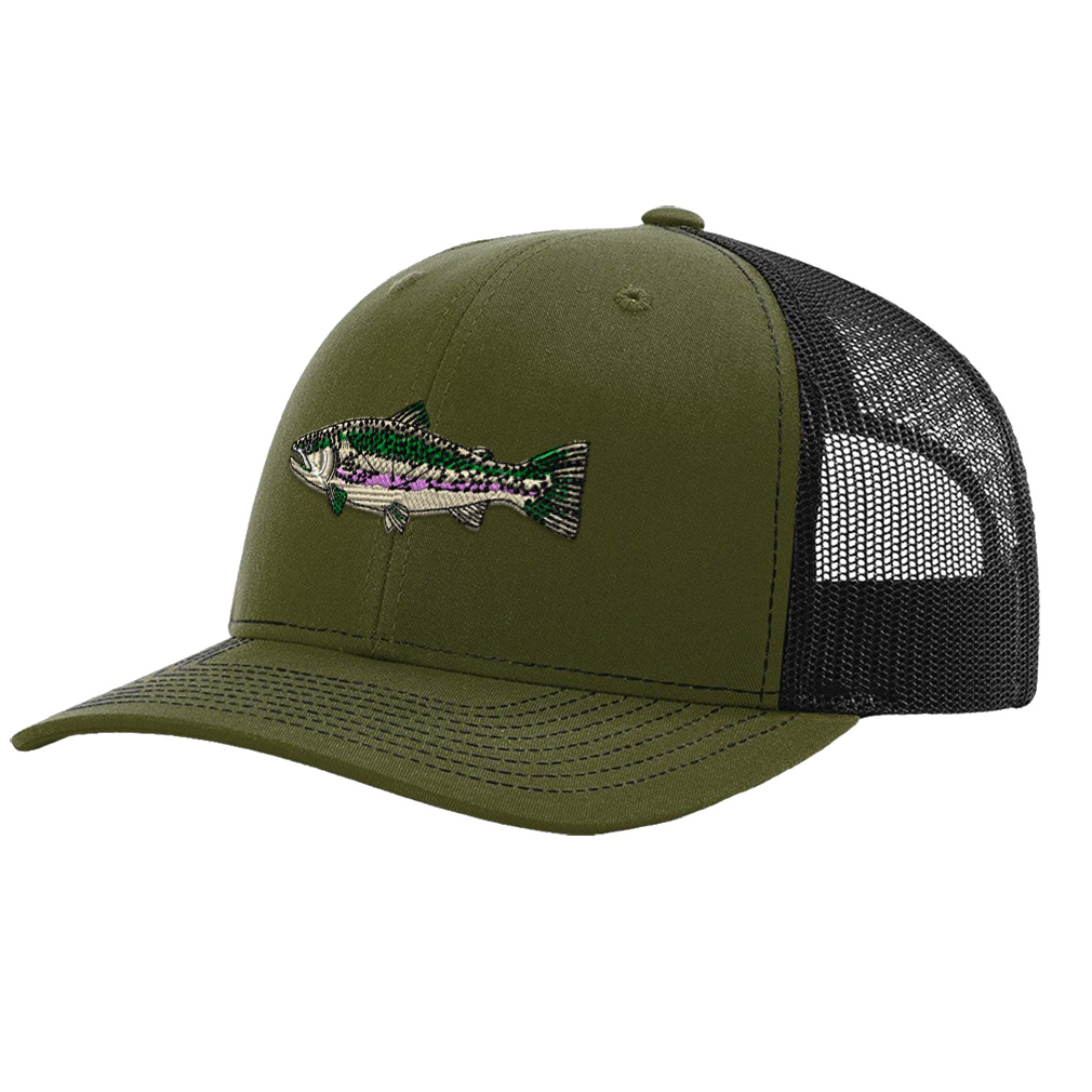 Fish Rainbow Trout Polyester Snapback Baseball Cap